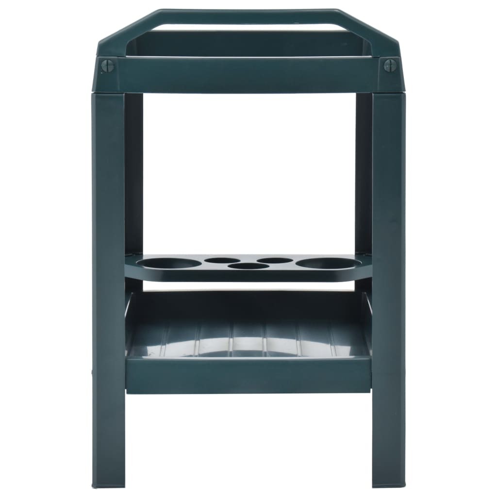 Beverage Cart Green 69x53x72 cm Plastic